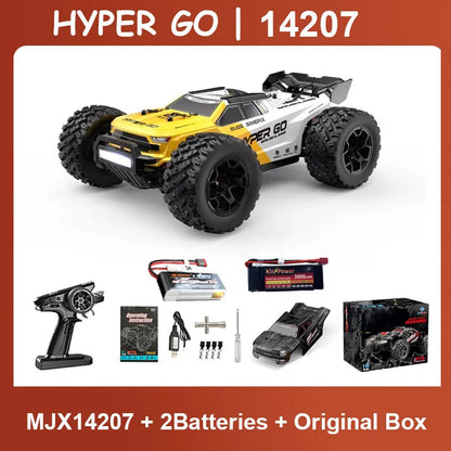 HYPER GO MJX 14207 14208 1/14 RC Car 41-53km/h Brushless 2.4G Remote Control 4WD Off-road High Speed RC Car Truck Hobby Toy Ai-TechWorld 