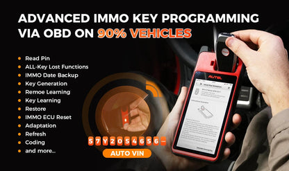 Autel MaxiIM KM100E Key Fob Programmer Immobilizer Tool Key Creation IMMO Learning Chip Read Write Cloning Frequency Detection Ai-TechWorld 