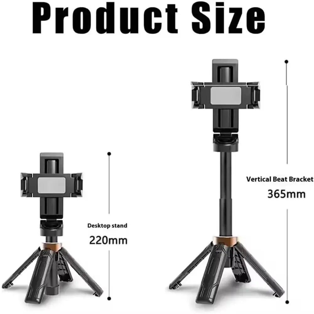 2025 new Selfie Stick Tripod with Wireless Bluetooth Remote, Portables Foldable Stand for iPhone Smartphone Vlog Shooting Record Ai-TechWorld 
