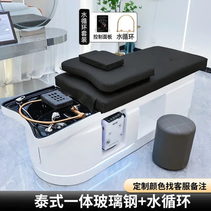 Spa Massage Shampoo Bed for Hair Salon, Commercial Use, Hairdressing Shaving Station, Water Circulation Basin, Beauty Furn, 2025 Ai-TechWorld 