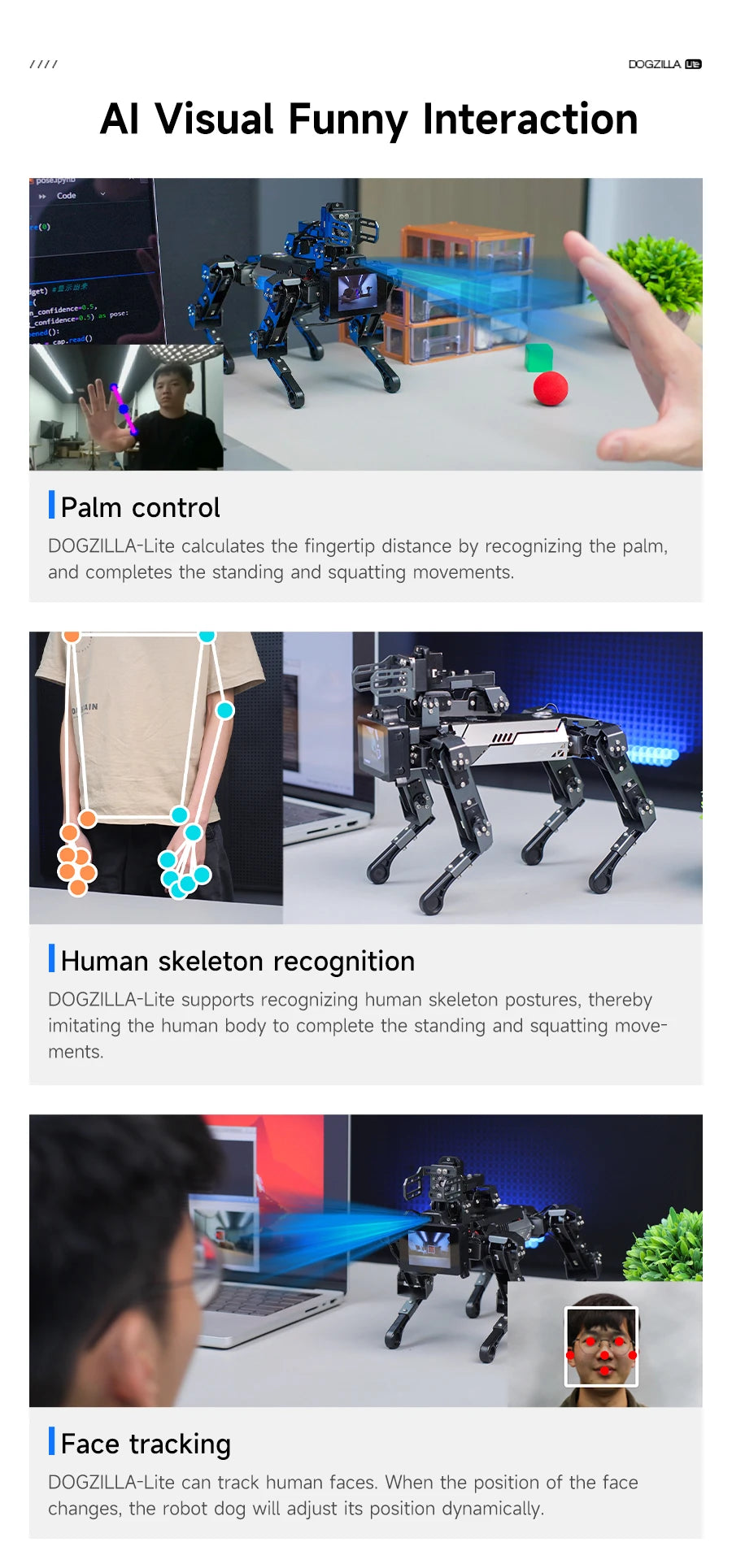 Yahboom Quadruped Robot Dog Bionic Intelligent Programming AI Large Model with Robotic Arm Powered by Raspberry Pi CM5 Module Ai-TechWorld 