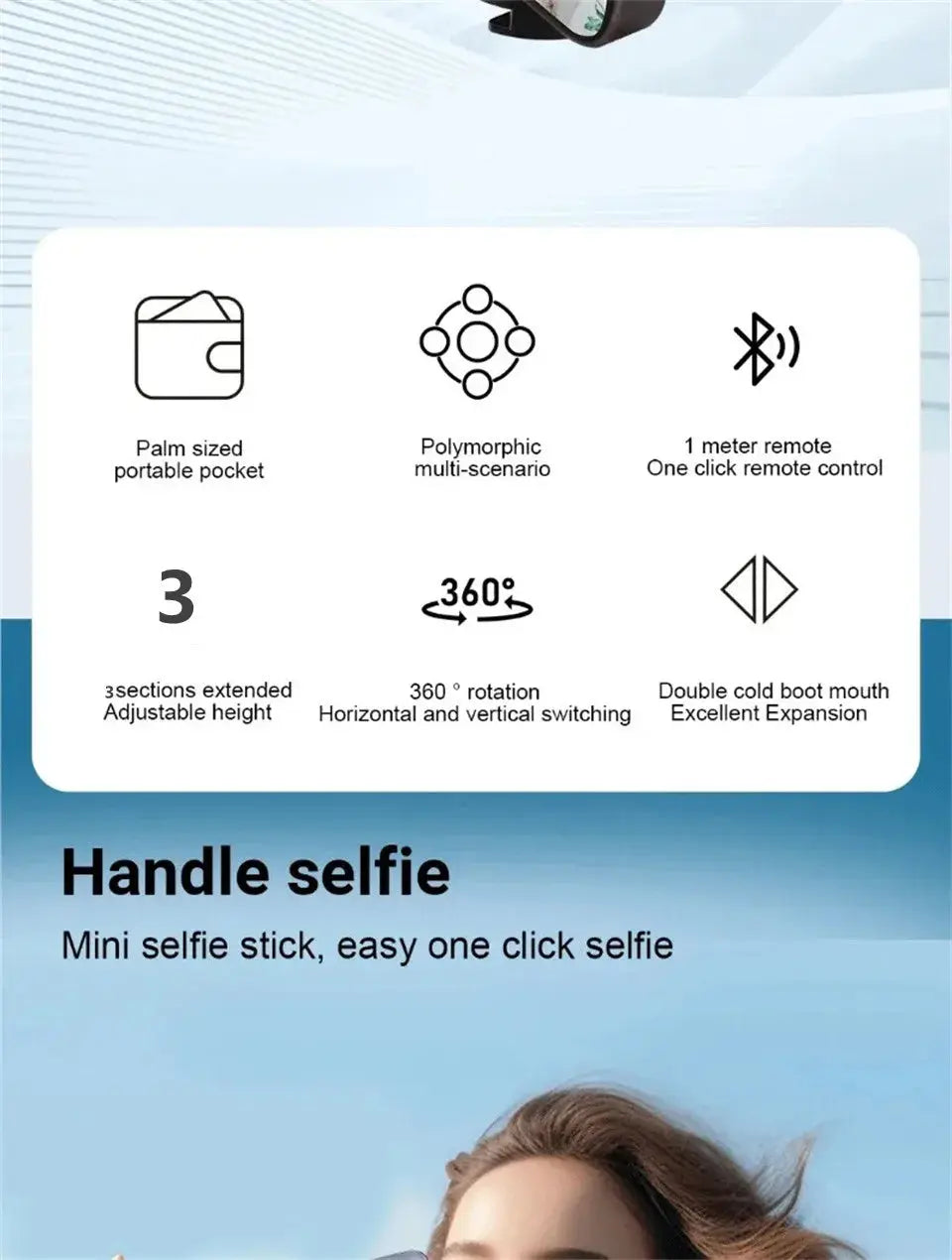 2025 new Selfie Stick Tripod with Wireless Bluetooth Remote, Portables Foldable Stand for iPhone Smartphone Vlog Shooting Record Ai-TechWorld 