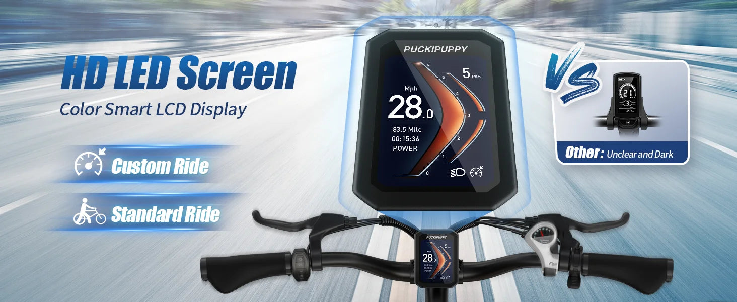 PUCKIPUPPY Labrador pro Electric Bike 1350W Peak 48V 20AH Battery Ebike 26" Fat Tire Electric Mountain Bike 2-Year Warranty Ai-TechWorld 