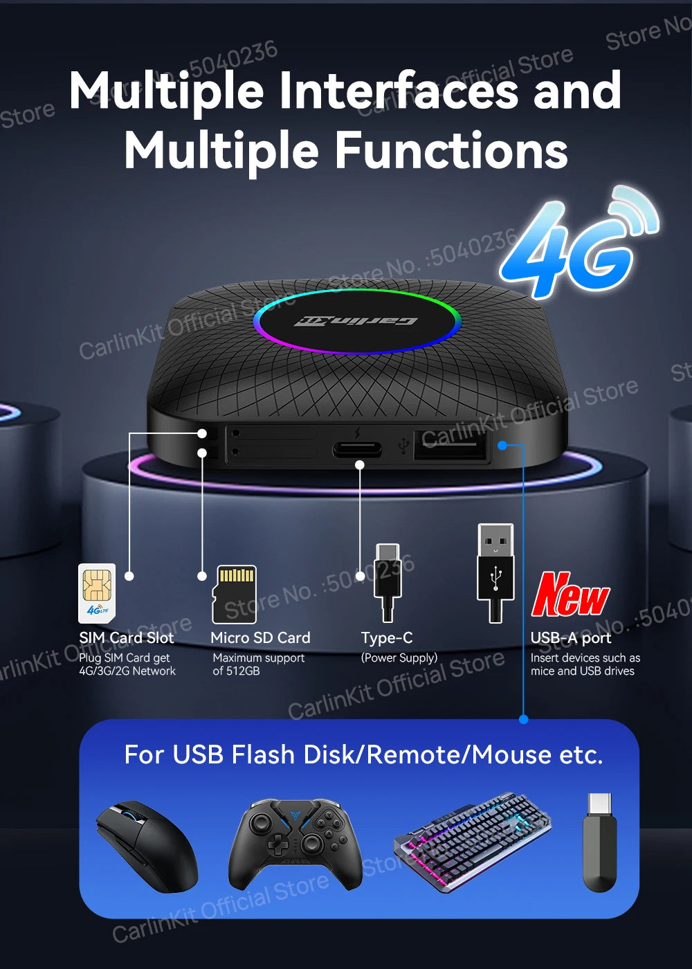 CarlinKit CarPlay Ai Box Android 13 SM6225 8 Cores 64GB 128GB Car Smart Streaming Box Wireless CarPlay Android Auto For Netflix Ai-TechWorld 