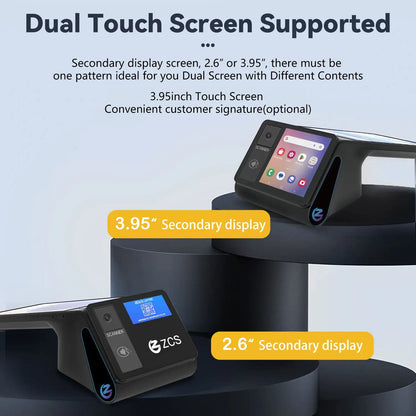 Z108 Android 14 Dual-Screen Desktop Tablet Cash Register with 8" Touch Display NFC Scanner 58/80mm Thermal Printer POS Terminal Ai-TechWorld   ai-techworld