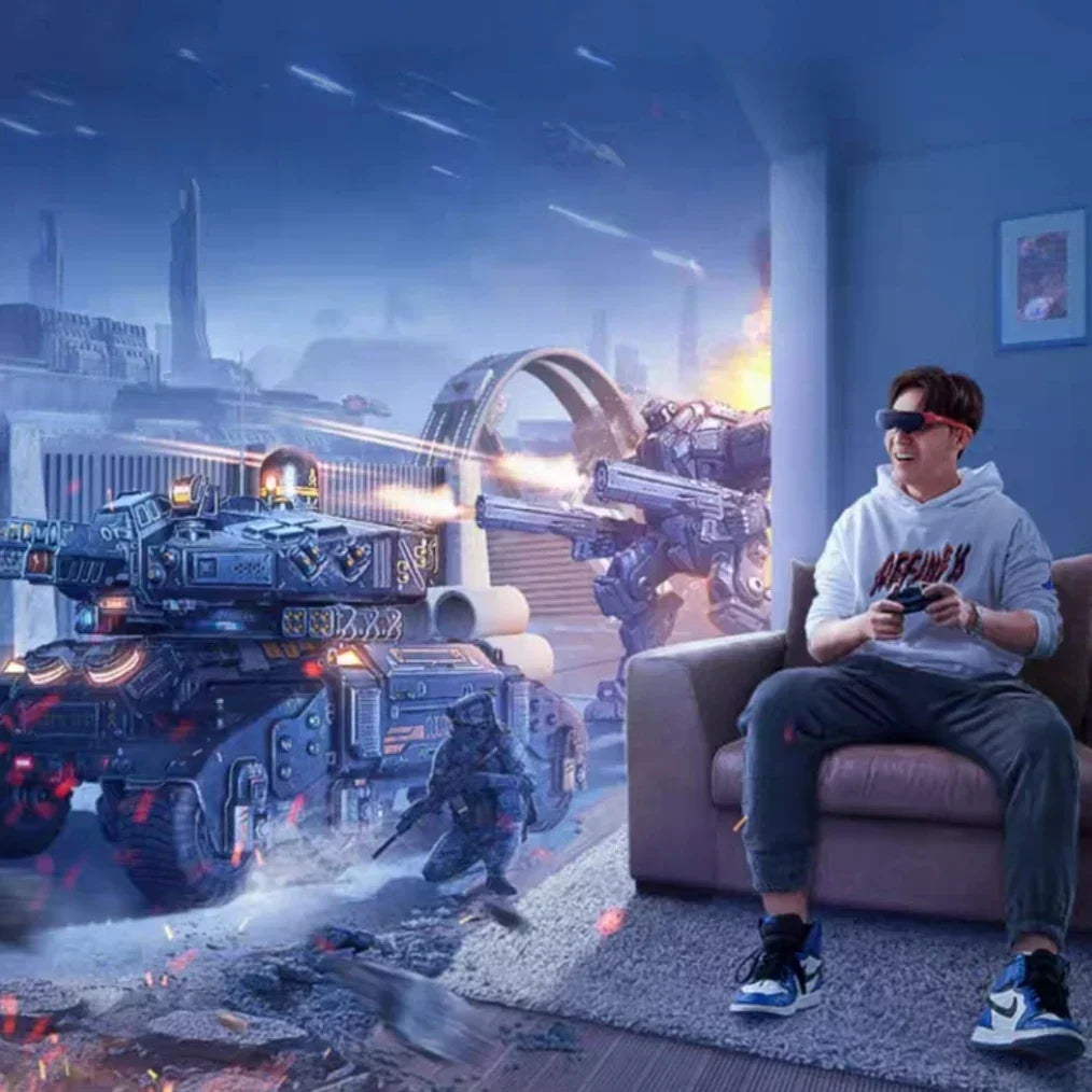 Rokid Air AR Smart Glasses 120" Screen with 1080P OLED Dual Display 43°FoV 55PPD Foldable Home Game Viewing Device Ai-TechWorld 