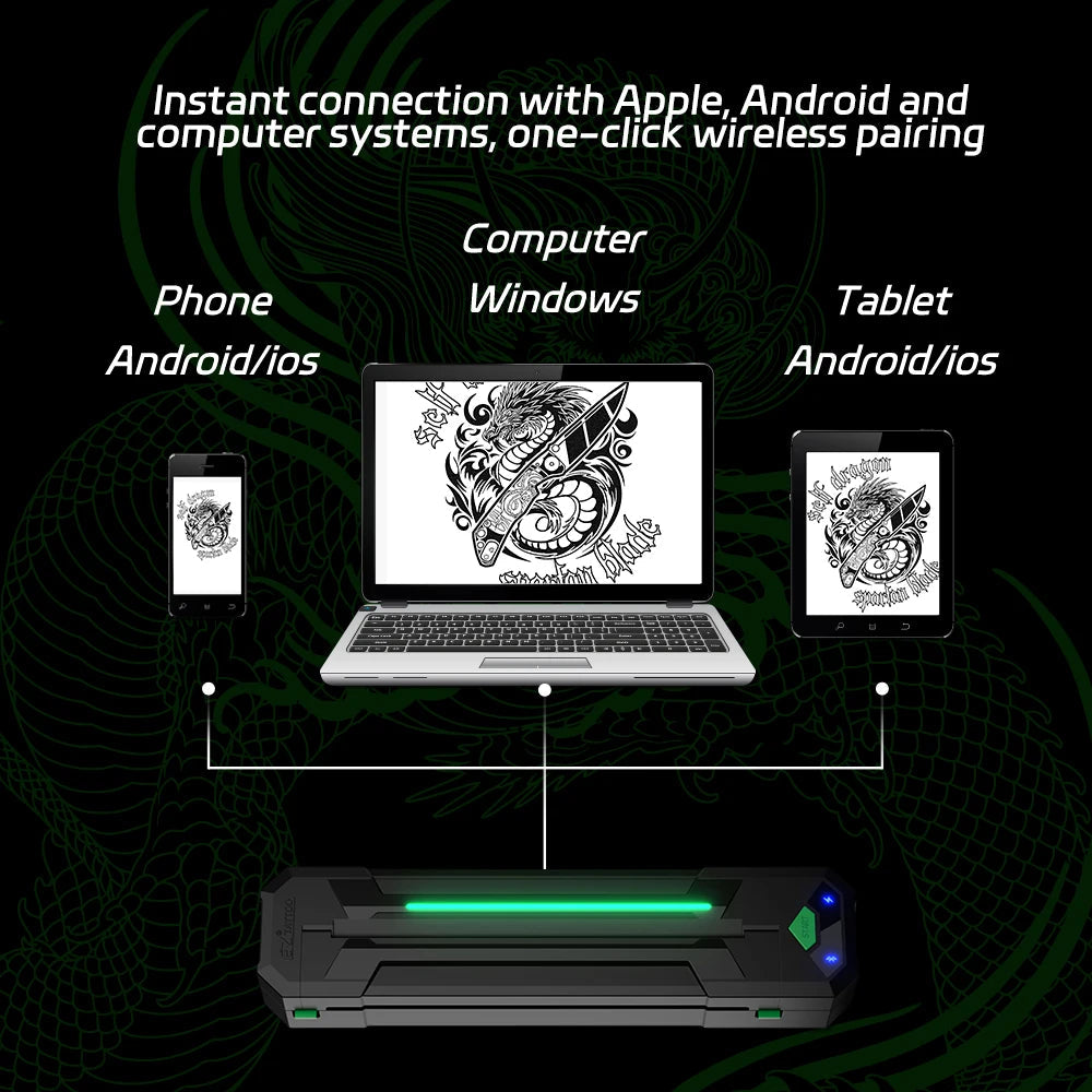 EZ Tattoo Transfer Stencil Printers Portable Thermal Tattoo Printer EZ Tattoo Transfer Paper Tattoo Transfer Gel Ai-TechWorld   ai-techworld