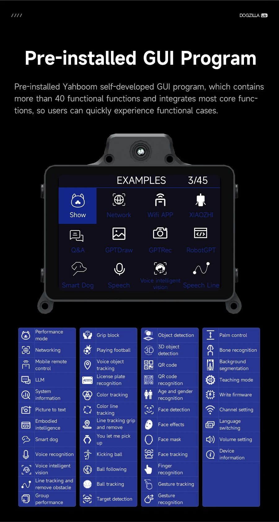 Yahboom DOGZILLA-Lite Quadruped Bionic Robot Dog AI Vision Large Model Intelligent Programming Electronic Kit for Raspberry Pi Ai-TechWorld 