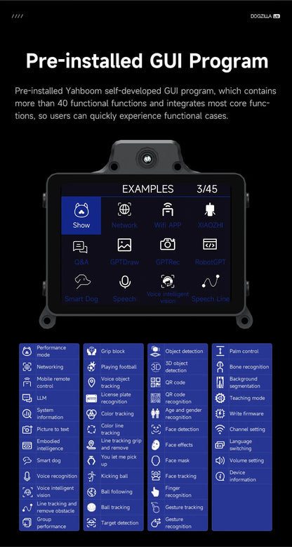 Yahboom DOGZILLA-Lite Quadruped Bionic Robot Dog AI Vision Large Model Intelligent Programming Electronic Kit for Raspberry Pi Ai-TechWorld 