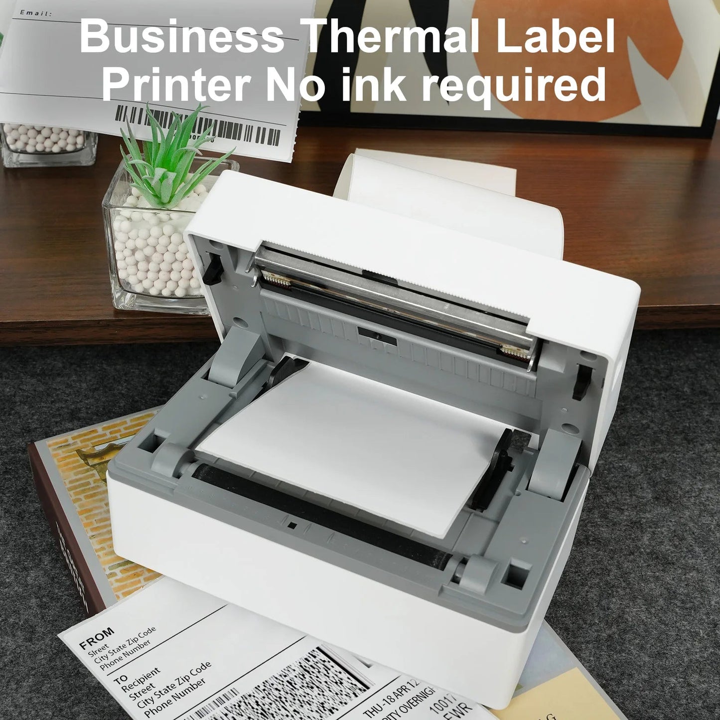 Thermal Label Printer Portable No Ink Required 300DPI 4x6 for Small Business WiFi Bluetooth USB High Speed Express Airway Bill Ai-TechWorld 