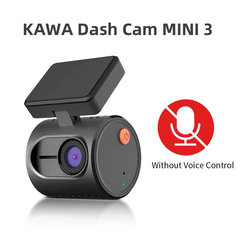 2K Dash Camera For Cars DVR KAWA Dash Cam MINI 3 Video Recorder Emergency Voice Control Night Vision WiFi APP Monitor Dashcam Ai-TechWorld 