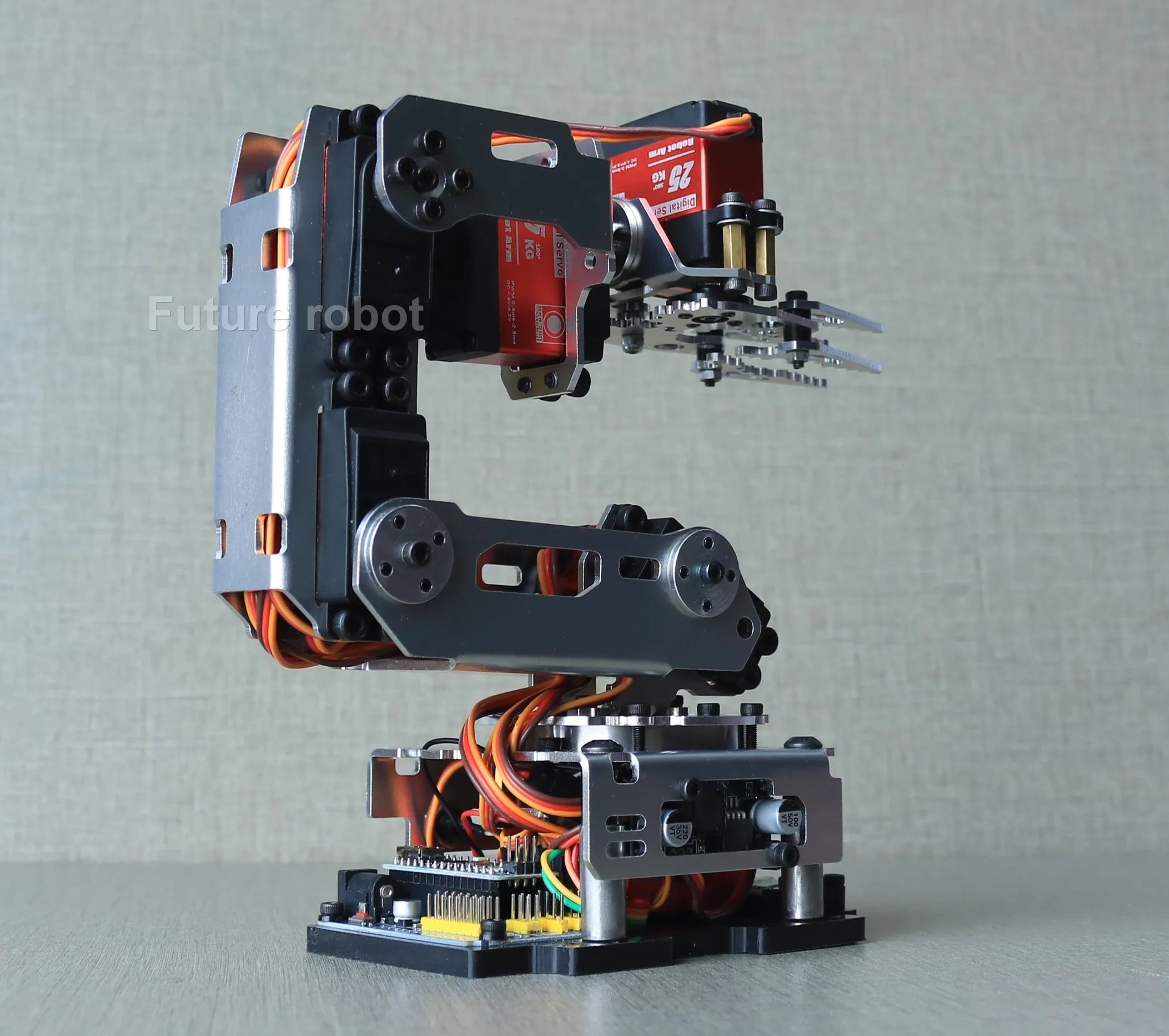 6 Dof Robot Arm Clamp Claw APP RC Control Metal Mechanical Robotics with Digital Servos for Arduino DIY Kit Programmable Robot Ai-TechWorld 