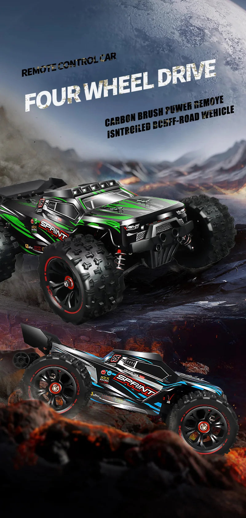 9522PRO 85KM/H High-speed RC Car Brushless Four-wheel Drive Off-road Drift 1:16 Professional Racing Car 9522 50KM/H Boy's Toy Ai-TechWorld 