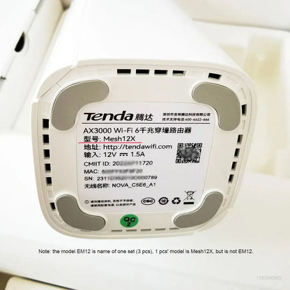 Tenda AX3000 WiFi6 Mesh System EM/MX12 Wireless Router Wi-Fi6 Mesh WiFi Router up to 7000 sq.ft. Wifi range extender WIFI 6 Mesh Ai-TechWorld 