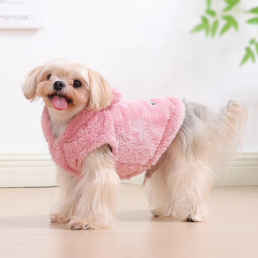Soft Fleece Pet Dog Clothes Cute Hoodie Coat For Small Medium Dogs Cats Autumn Winter Puppy Hooded Jacket Sweater Pug Apparel Ai-TechWorld 