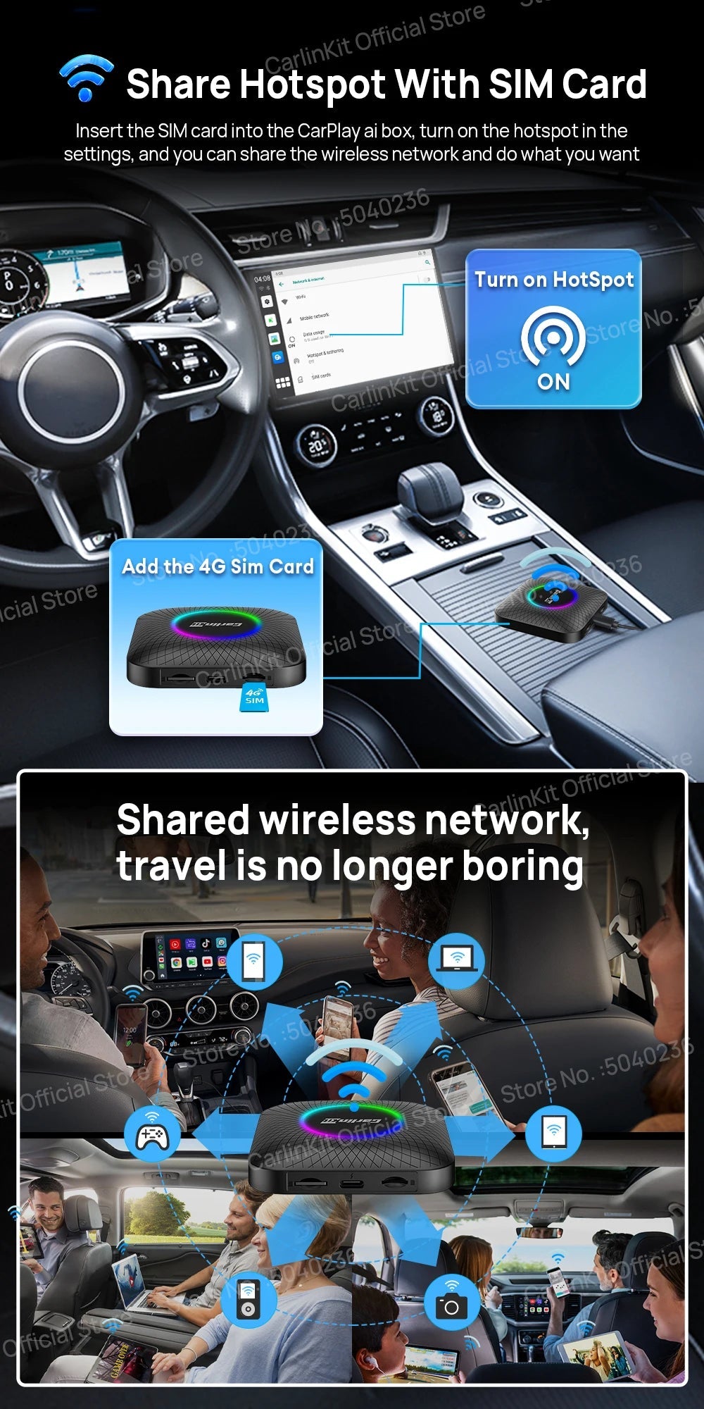 CarlinKit CarPlay Ai Box Android 13 SM6225 8 Cores 64GB 128GB Car Smart Streaming Box Wireless CarPlay Android Auto For Netflix Ai-TechWorld 