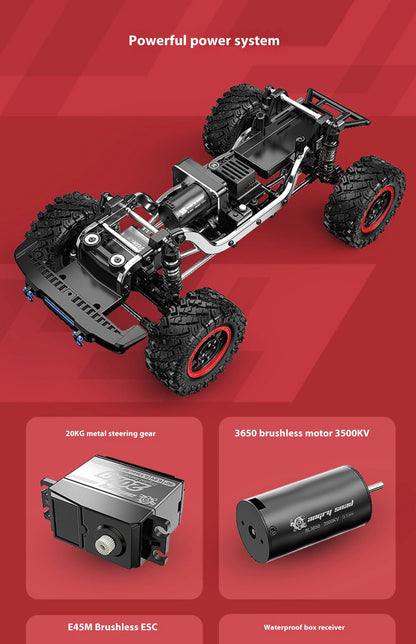 New MJX 10208 Small Monster 1/10 Hypergo 2.4G Brushless High Speed RC Professional Adult Off road Remote Control Vehicle RC Cars Ai-TechWorld 
