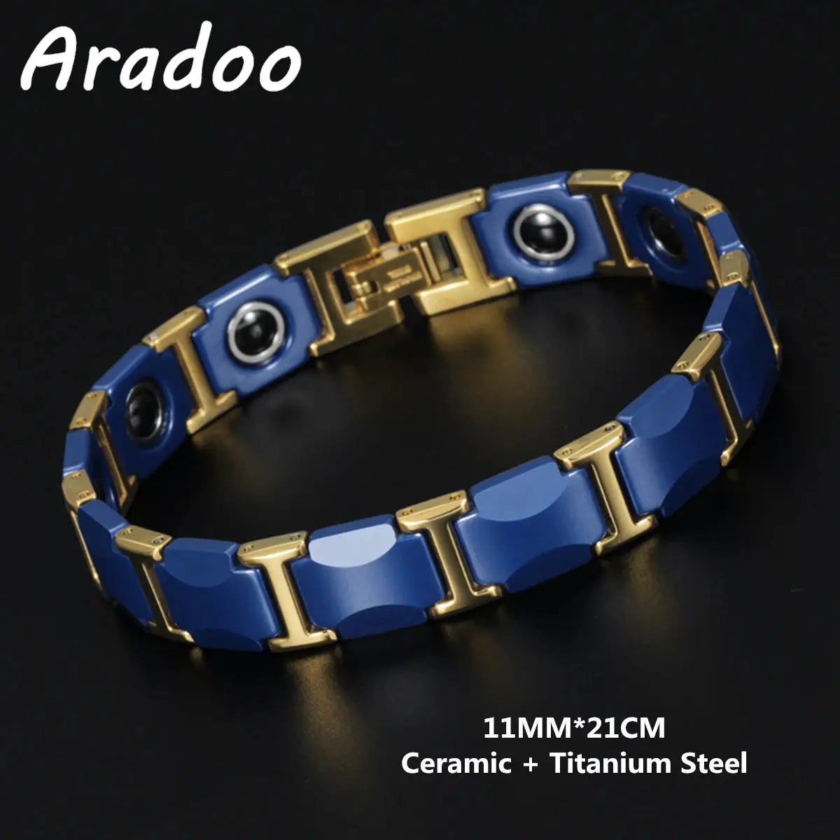 Titanium Steel Ceramic Energy Bracelet Stainless Steel Zirconia Couple Ceramic Bracelet Ai-TechWorld 
