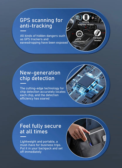 New signal detector anti-peeping camera viewfinder anti-peeping infrared scanner signal source anti-lost sound and light alarm Ai-TechWorld 