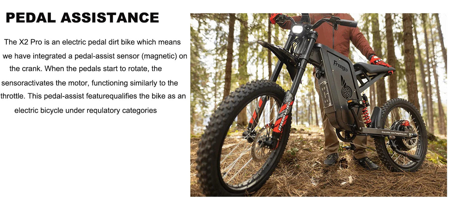 Four-Piston Hydraulic Brake Electric Dirt Bike 6000W Electric Motor 60V/30Ah 50MPH/7 Speed Off Road E-Bicycle Full Suspension Ai-TechWorld 