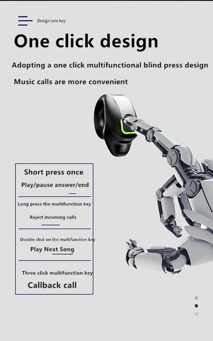 Bluetooth Earphone Clip On Monaural Inear Motion Stereo Bone Conduction Gd28 Business Wireless Earphone Mini Monaural Tws Ai-TechWorld 