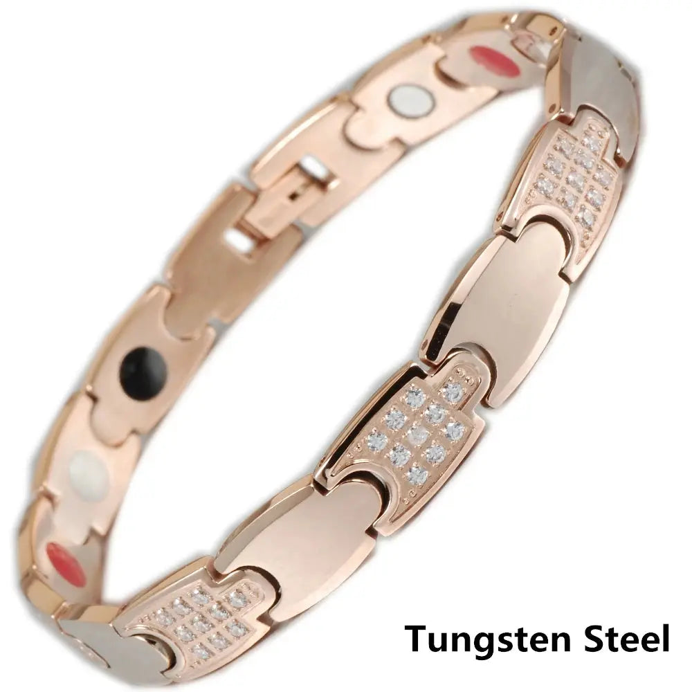 Pure Titanium Hematite Therapy Bracelet Tungsten Ceramic Blood Pressure Slimming Bracelet Weight Loss Bracelet Ai-TechWorld 
