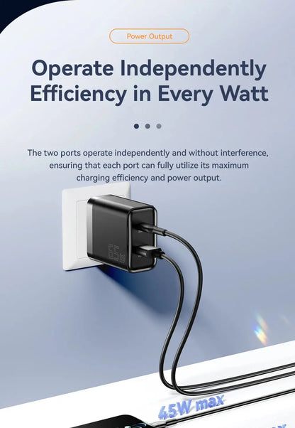 Essager 65W GaN Charger USB PD Type C Fast Charging  Phone Adapter QC3.0 For iPhone 16 Pro Max Samsung Galaxy S23 Xiaomi Huawei Ai-TechWorld 