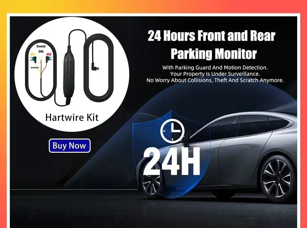 QOZ 4K UHD Dash Cam WIFI GPS Car DVR Front and Rear Dual Lens Auto Car Drive Recorder Night Vision G-Sensor 24H Parking Monitor Ai-TechWorld 