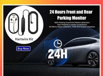 QOZ 4K UHD Dash Cam WIFI GPS Car DVR Front and Rear Dual Lens Auto Car Drive Recorder Night Vision G-Sensor 24H Parking Monitor Ai-TechWorld 