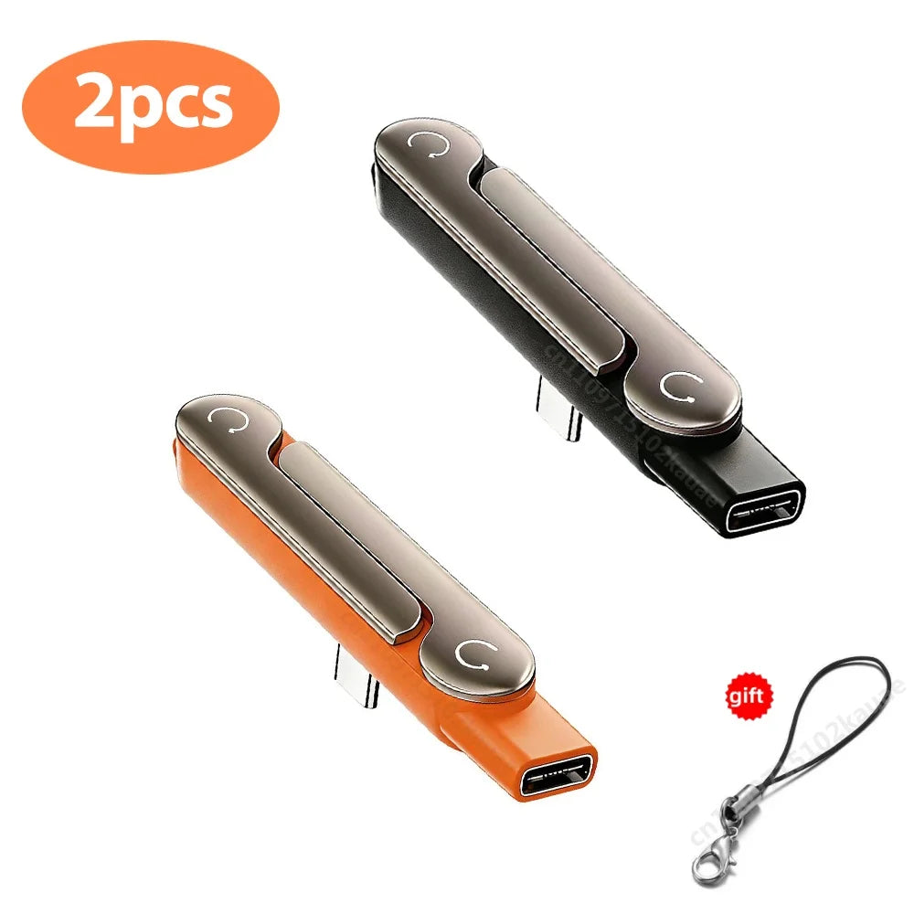 1/2/3PCS Type C Phone Charging Bracket Adapter 240W Fast Charging OTG Type-C Male to USB-C Female Converter With foldable Holder Ai-TechWorld   ai-techworld