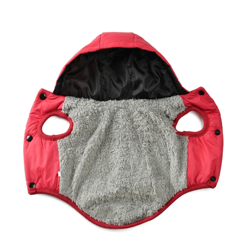 Warm Fleece Dog Coat Hoodie For Small Medium Dogs Winter Puppy Clothes Jacket With D-ring Thick Cozy Pug Dachshund Parka Costume Ai-TechWorld 
