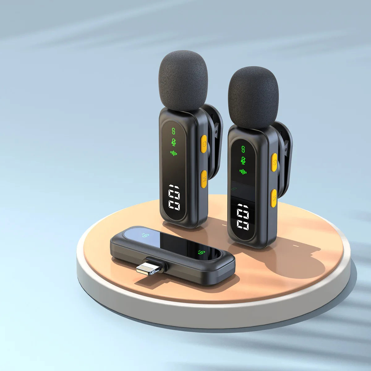 Professional Wireless Lavalier Microphone System with Intelligent Noise Cancellation Lapel Mic For Vlog&Interviews&Conferences Ai-TechWorld 