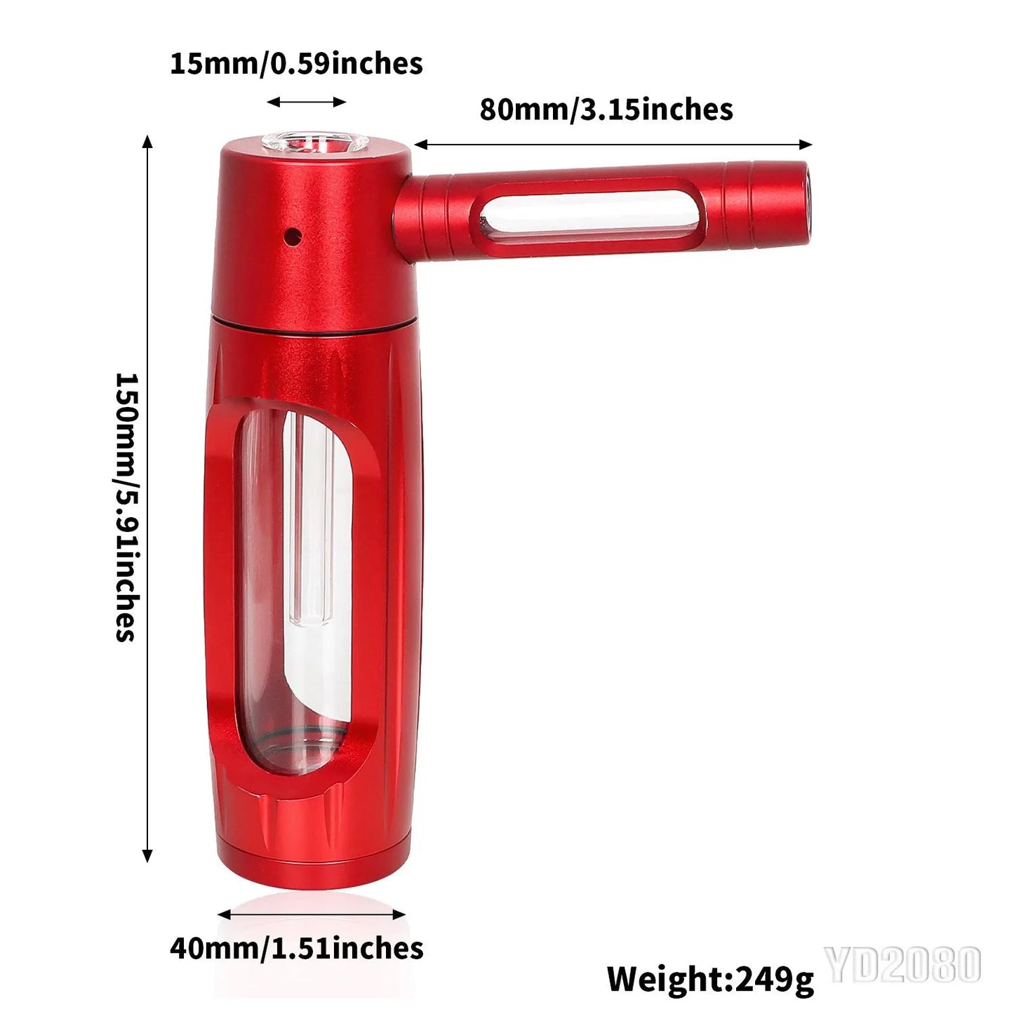 Handheld Smoking Pipe Grass Hookah Set with Dry Burning Glass Tobacco Bowl Cigarette Filters Shisha Pipes Smoke Accessories Ai-TechWorld 