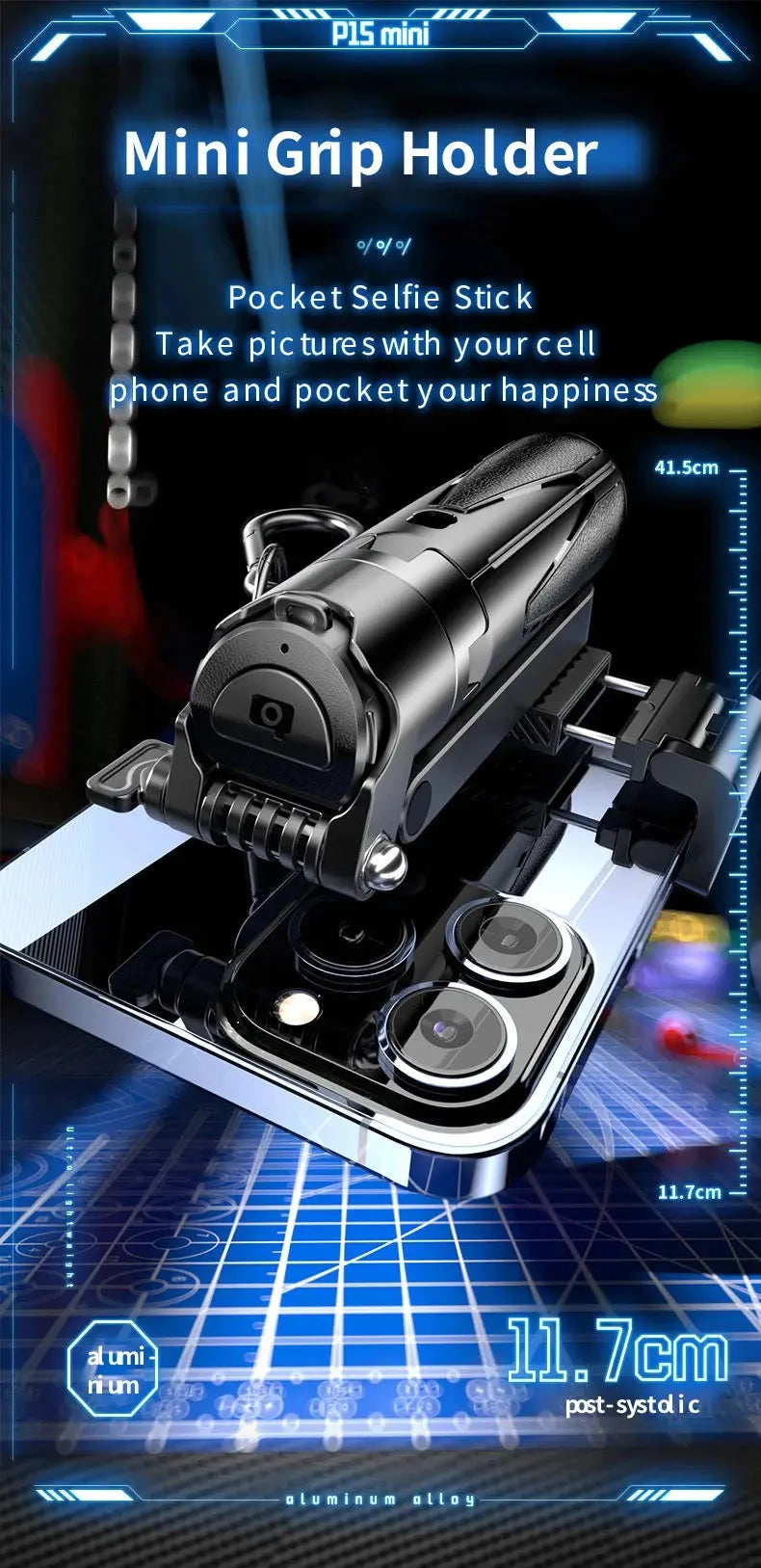 Newly Upgraded Design Mini Bluetooth Portable Telescopic Multifunctional Tripod Phone Selfie Stick Ai-TechWorld 