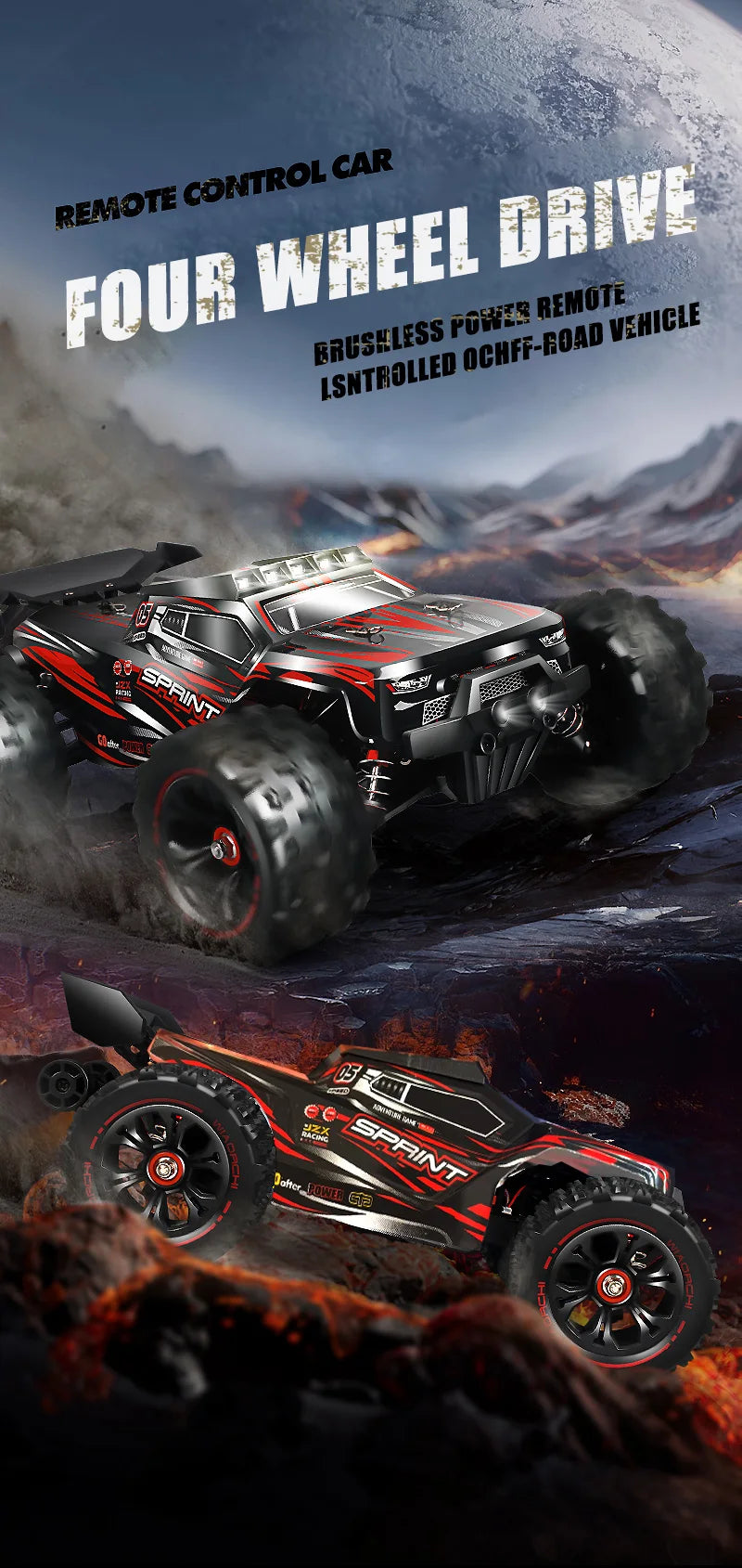 9522PRO 85KM/H High-speed RC Car Brushless Four-wheel Drive Off-road Drift 1:16 Professional Racing Car 9522 50KM/H Boy's Toy Ai-TechWorld 