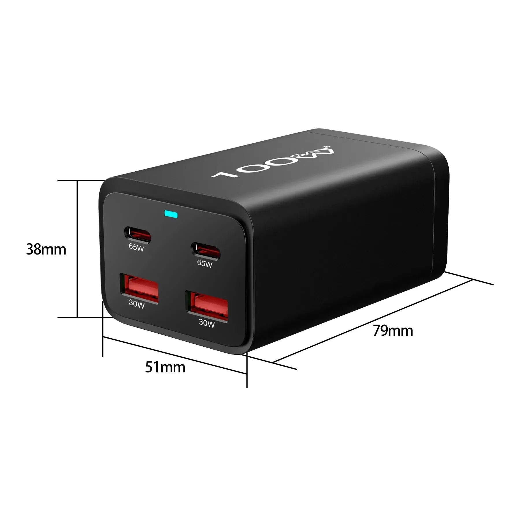 100W GaN Charger 4 Ports USB Type C PD Charger Ai-TechWorld 