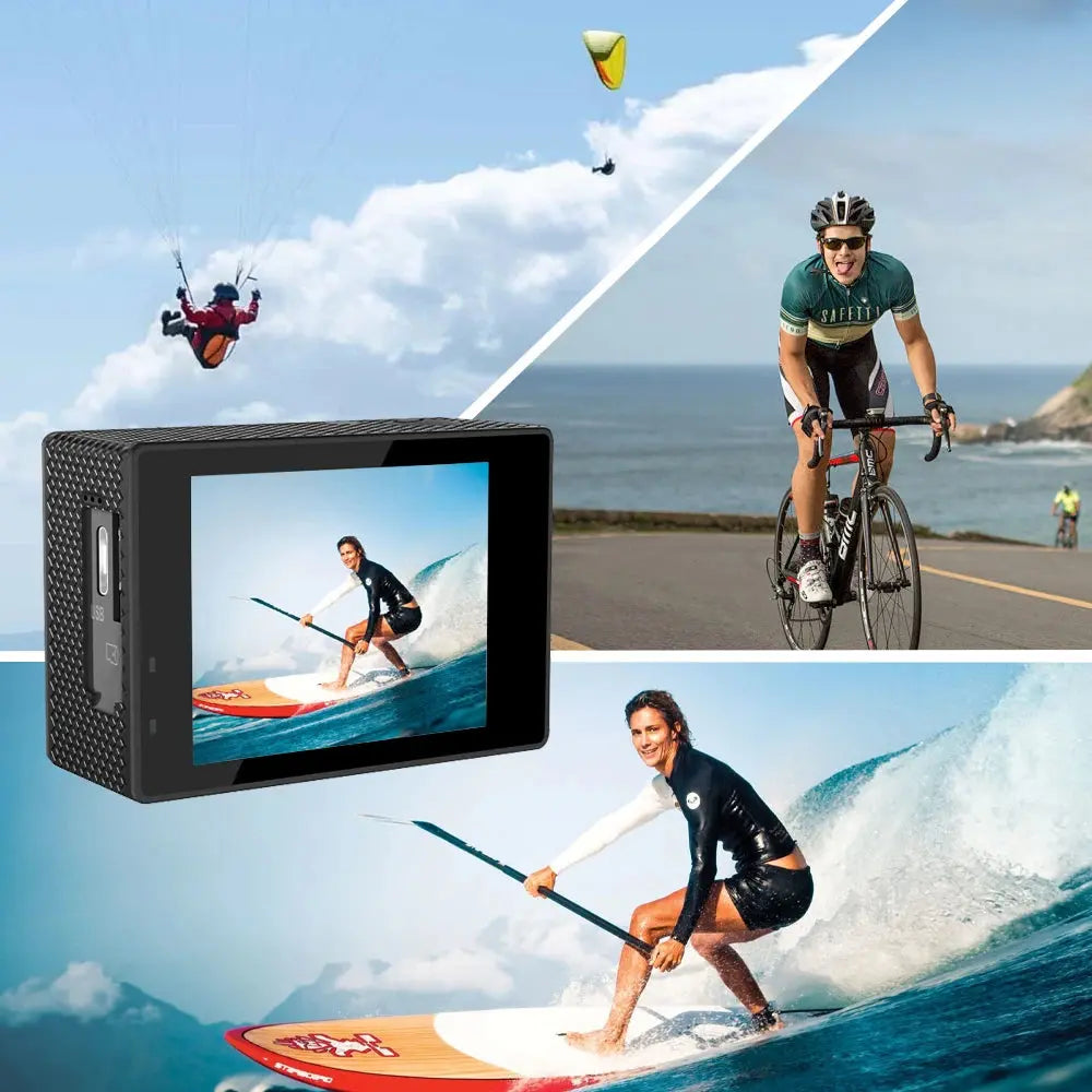 Action Camera Ultra HD 4K 16.0MP Wi-Fi 2.0" Screen 170D Webcam Ai-TechWorld 