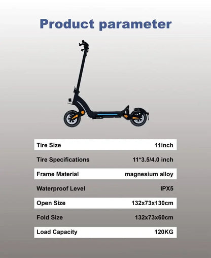 Drive Tron DT06 Adult Electric Scooter, 1200W*2 Motor,60v 23.4Ah Battery ,Folding E-Scooter, E-Mountain Scooter Ai-TechWorld 