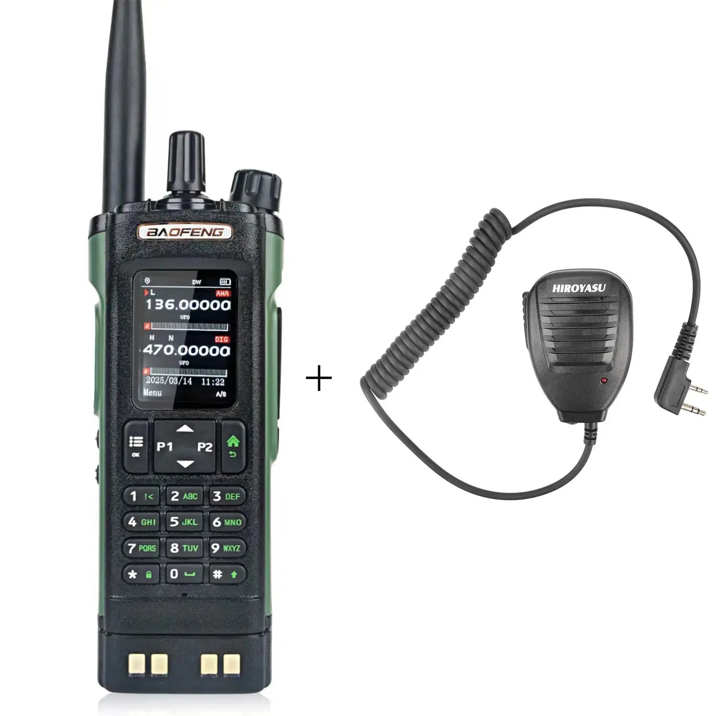 Baofeng DM-32 GPS APRS AES256 Encryption DMR Digital Analog UHF VHF Dual Band 8W Air Band FM Walkie Talkie DM-32UV Ai-TechWorld 