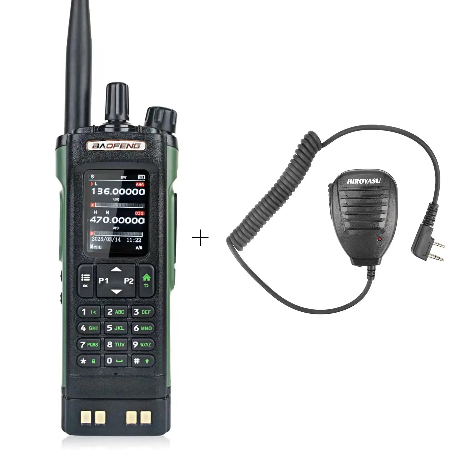 Baofeng DM-32 GPS APRS AES256 Encryption DMR Digital Analog UHF VHF Dual Band 8W Air Band FM Walkie Talkie DM-32UV Ai-TechWorld 