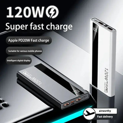 Xiaomi 500000mAh High Capacity PowerBank 120W Super Fast Charging Portable External Battery Powerbank for iphone Huawei Ai-TechWorld 