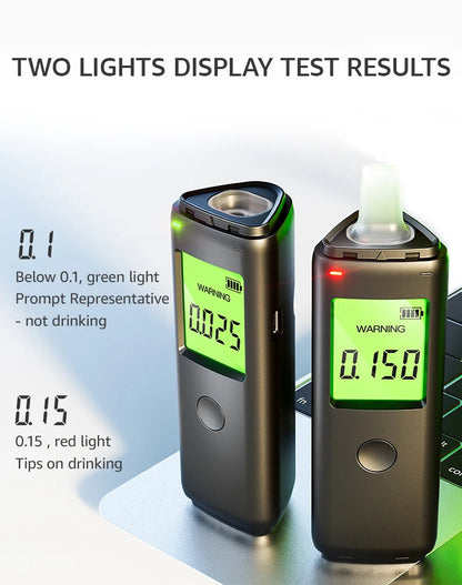 ZW Breathalyzer Rechargeable | Professional-Grade Accuracy | Portable Breath Alcohol Tester for Personal & Professional Use Pro Ai-TechWorld 