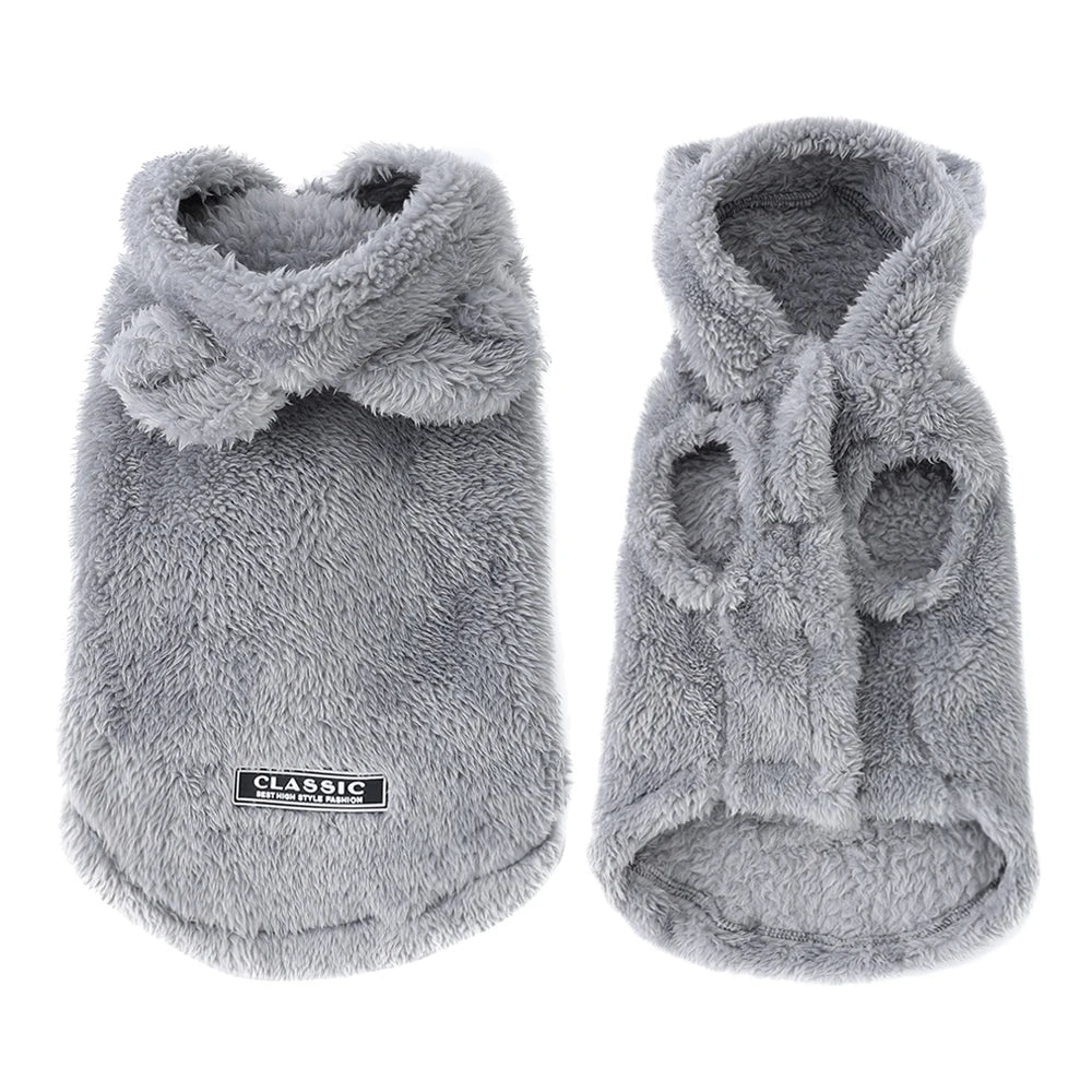 Soft Fleece Pet Dog Clothes Cute Hoodie Coat For Small Medium Dogs Cats Autumn Winter Puppy Hooded Jacket Sweater Pug Apparel Ai-TechWorld 