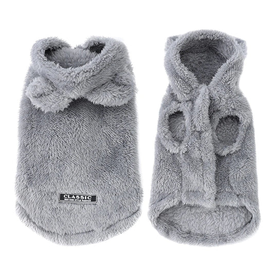 Soft Fleece Pet Dog Clothes Cute Hoodie Coat For Small Medium Dogs Cats Autumn Winter Puppy Hooded Jacket Sweater Pug Apparel Ai-TechWorld 