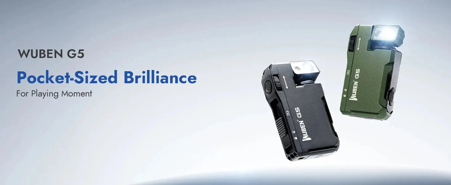 WUBEN G5 Rechargeable EDC Flashlight, 400 Lumens Dual Light Sources Mini Flashlight with RGB Light, Portable Pocket Flashlights Ai-TechWorld 