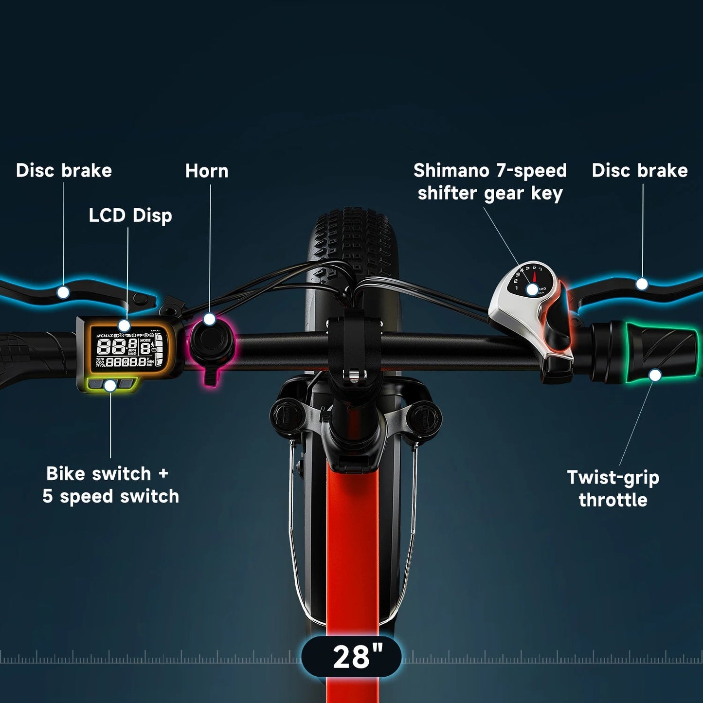 Cybervelo EK4 Folding Electric Bike, 48V 960WH Large Removable Battery E-Bike, 30+MPH, 80 Miles Max Range, 20" FatTire for Adult Ai-TechWorld 