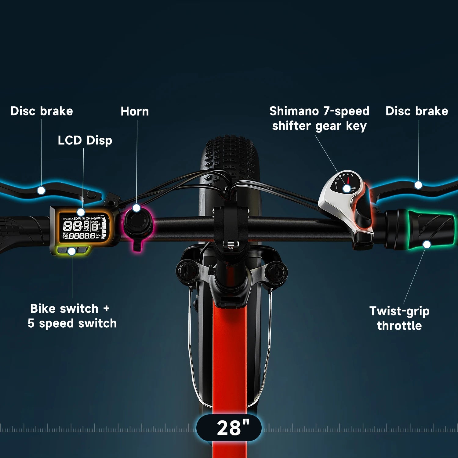 Cybervelo EK4 Folding Electric Bike, 48V 960WH Large Removable Battery E-Bike, 30+MPH, 80 Miles Max Range, 20" FatTire for Adult Ai-TechWorld 