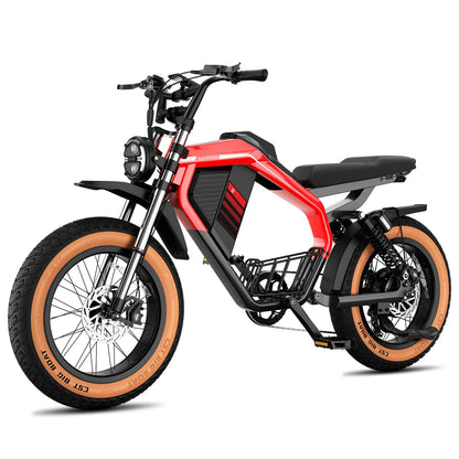 Luckeep M5 MAX Electric Bike for Adults,2000W Peak Motor,37.5MPH, 52V 20AHBattery Ebike,80 Miles 20" Fat Tire Electric Dirtbike Ai-TechWorld 