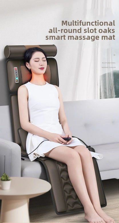 Multifunctional Lumbar Traction Massage Mattress Cushion Full Body Electric Shoulder Neck Waist Back Vibrations Removable Gift Ai-TechWorld 