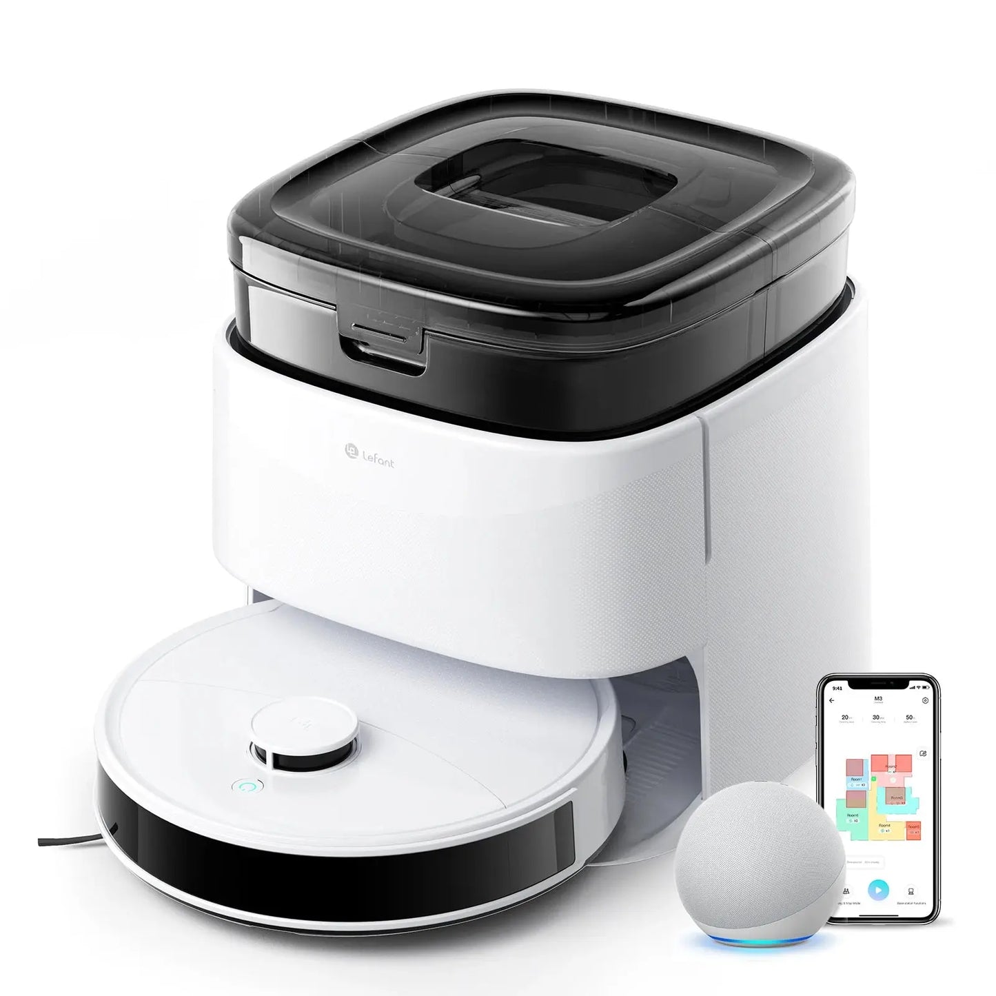 LEFANT M3 M3L Robot Vacuum Cleaner with Mapping, 12000Pa Suction Ai-TechWorld 